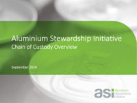 ASI Chain of Custody overview slide presentation
