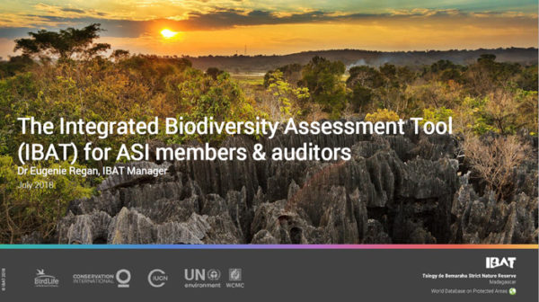 Webinar: The Integrated Biodiversity Assessment Tool (IBAT) For ASI ...