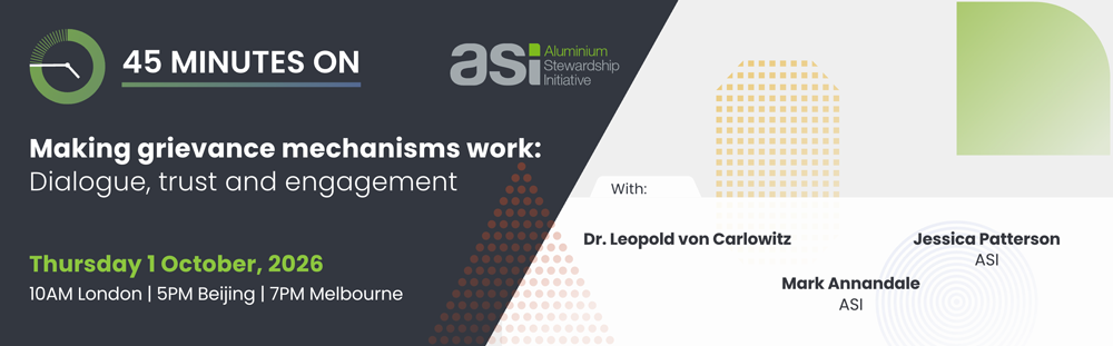 45 minutes on Making grievance mechanisms work: Dialogue, trust and engagement